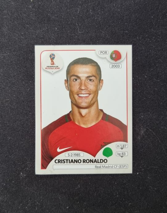 Cristiano Ronaldo Panini Fifa World Cup 2018 Russia 118 Sličica