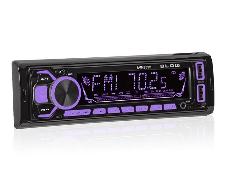 12V 1DIN RGB Avtoradio 4x45W MP3 2x USB Bluetooth Aplikacija