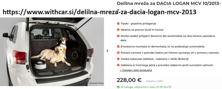 Delilna mreža za DACIA LOGAN MCV