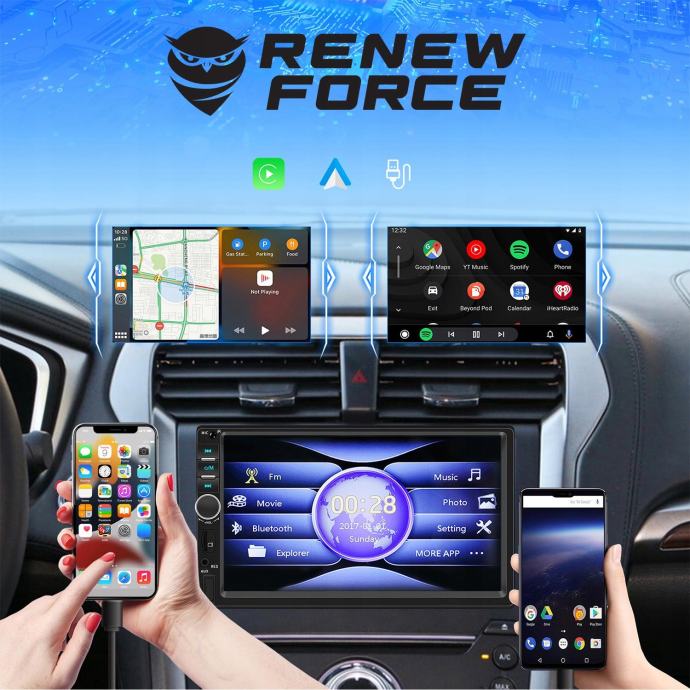 12 24V 2DIN LCD Touch Avtoradio 4x50W USB Bluetooth Daljinec