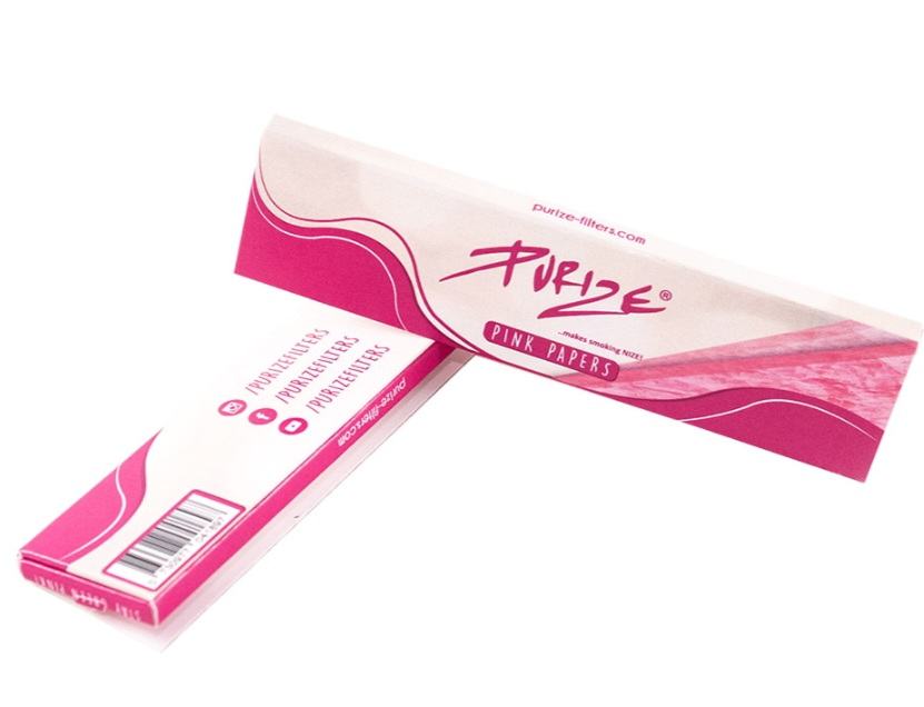 Purize Pink King Size Slim Papir V Roza Barvi