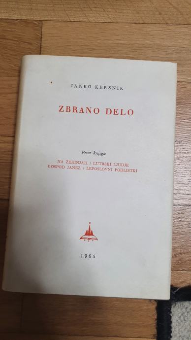 Janko Kersnik Zbrano Delo Prva Knjiga