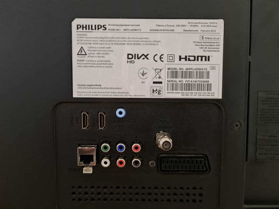 Philips 46 palčni LCD TV 46PFL4208H 12