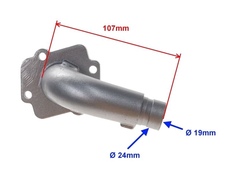 Sesalno Koleno Cev Dovodna Cev Prirobnica WM 50ccm CHINA 2T