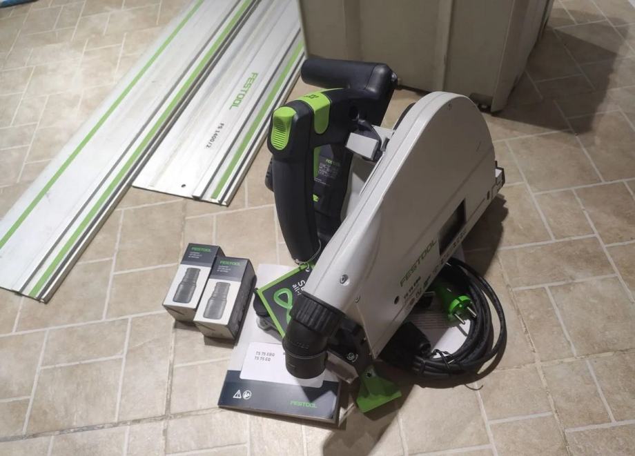 Potopna žaga Festool TS 75 EBQ Plus z dvema FS