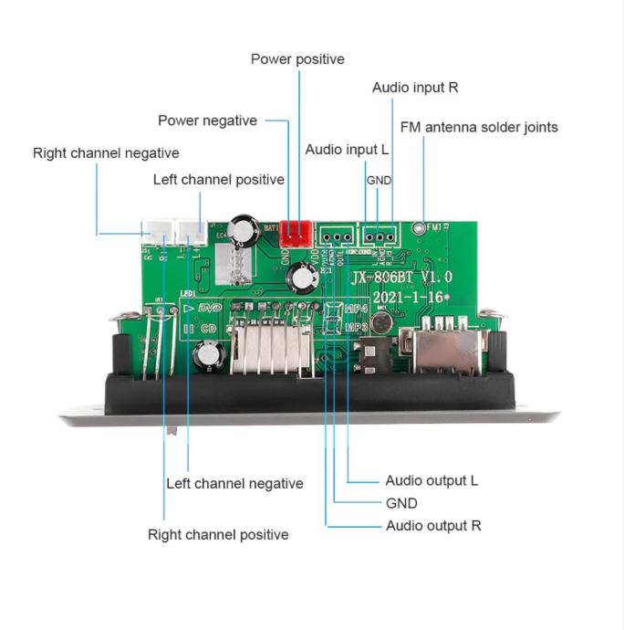 Dc V X W Hifi Stereo Amplifier Bluetooth Mp Wma Decoder Board