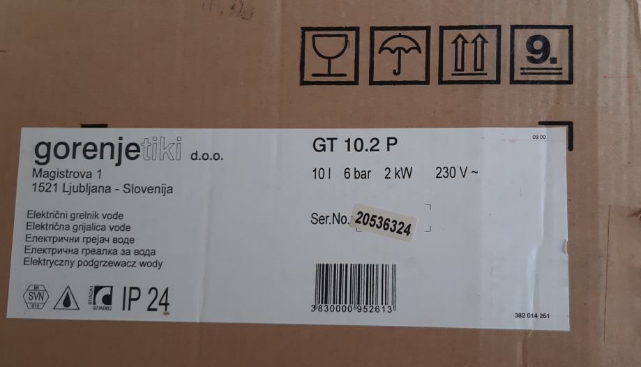 Nov Gorenje Tiki Gt P Elektri Ni Grelec Vode Bojler