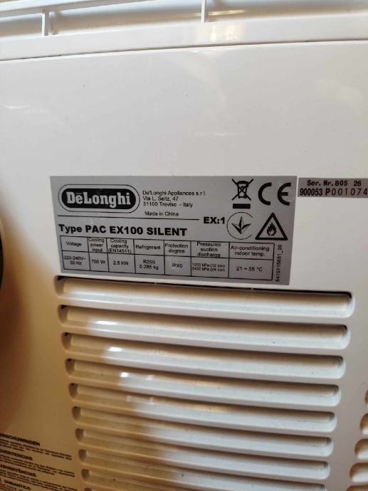 Prenosna Klimatska Naprava Delonghi Pac Ex Silent