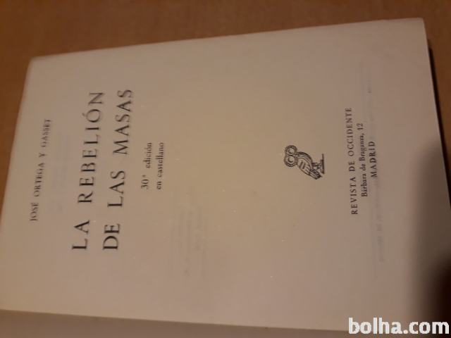 La rebelión de las masas José Ortega y Gasset ŠPANSKI JEZIK