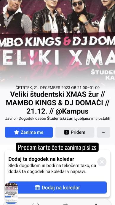 Vstopnice za XMAS žur 21 12 2023