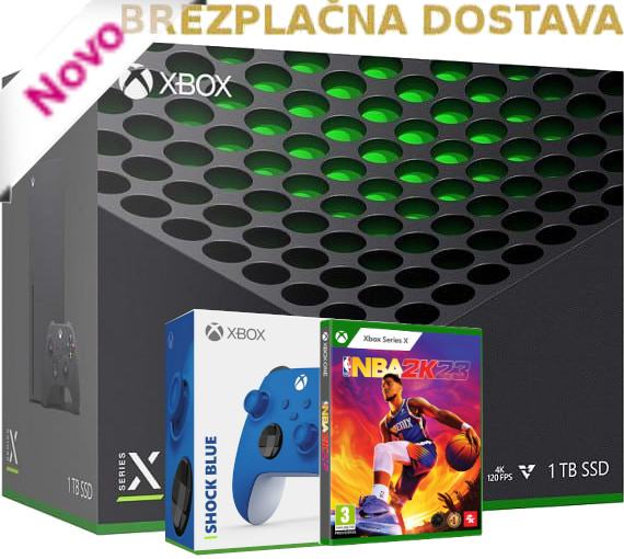 Xbox Series X Nba K Shock Blue Moder Kontroler