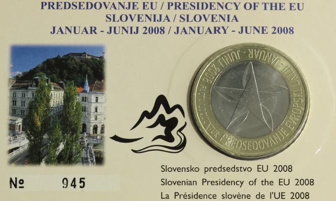 Spominski Kovanec Predsedovanje Eu Eur V Kartici