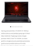 ACER prenosnik Nitro V 15 ANV15-51-59VD/15,6-palčni/Inte nov zapakiran