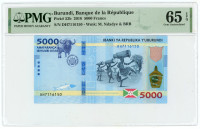 BURUNDI 5.000 & 10.000 francs 2018 PMG65