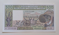 Zahodna Afrika NIGER 500 frankov 1989 XF+