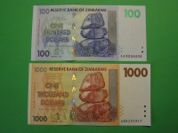 ZIMBABWE 2007 - 100 in 1000 DOLARJEV - PRODAM