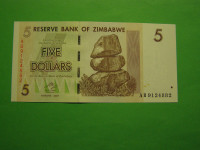 ZIMBABWE 2007 - 5 DOLARJEV - PRODAM