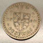 10 pesewas 1967 VF, Gana