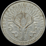 LaZooRo: Francoska Somalija 5 Francs  1948 VF