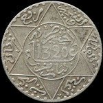 LaZooRo: Maroko 1/4 Rial 1903 XF / UNC redkejši - srebro