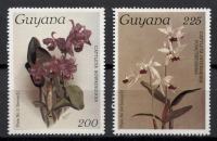 GVAJANA 1986 ORHIDEJE RASTLINE FLORA ** Mi 1705/1706 ** serija (36)