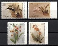 GVAJANA 1988 ORHIDEJE RASTLINE FLORA ** Mi 2240/2243 ** serija (36)