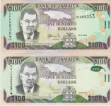 BANKOVEC 100-2021 DOLLARS P80d,P85h (JAMAJKA)) UNC