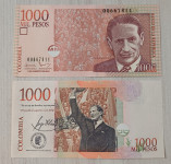 Kolumbija  1000 pesos 2016 UNC