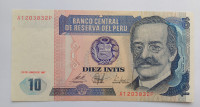 PERU 10 INTIS  1987