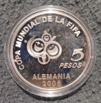 Argentina - srebrnika 5 Pesos (svet. prvenstvo nogomet Nemčija 2006)