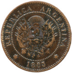 LaZooRo: Argentina 1 Centavo 1883 VF