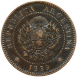 LaZooRo: Argentina 1 Centavo 1889 VF