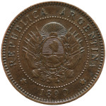 LaZooRo: Argentina 1 Centavo 1890/0 XF / UNC