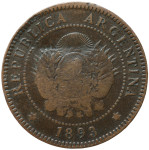 LaZooRo: Argentina 1 Centavo 1893 F / VF