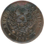 LaZooRo: Argentina 2 Centavos 1889 XF