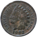 LaZooRo: Združene države Amerike 1 Cent 1902 VF dvojna 0