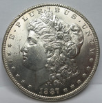 ZDA USA 1 Srebrni Morgan dolar dollar 1887 UNC Srebro #F69