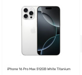 Iphone 16 Pro Max 512gb - Titanium White