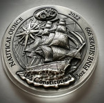 3 oz SREBRNIK 2022 Nautical USS CONSTITUTION ULTRA HIGH RELIEF (otaku)