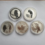 5 x SREBRNIK   KOOKABURRA  AVSTRALIJA  1oz 999