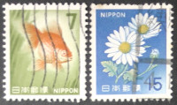 JAPONSKA set luminiscentnih znamk 1966