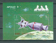 Jemen 1969 Apollo 9 blok MNH**