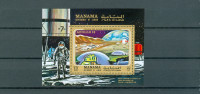 Manam 1971 vesolje Apollo 13 blok MNH** 5% Michela