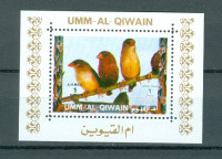 Umm al Qiwain 1972 ptice papige 8 blokov IX. - XVI. MNH**