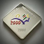 1 oz SREBRNIK 2000 MALDIVI 20 Rufiyaa MILLENIUM (otaku)