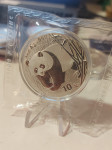 Srebrnik kitajski Panda 1oz 2002