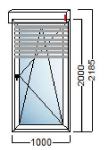 POSEBNA PONUDBA-PVC BALKONSKA VRATA 1KR 100x200 PVC ROLETNE