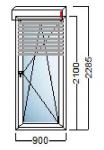 POSEBNA PONUDBA -PVC BALKONSKA VRATA 1KR 90x210 PVC ROLETNE