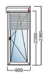 POSEBNA PONUDBA-PVC BALKONSKA VRATA 1KR 90x220 PVC ROLETNE