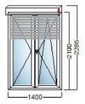 POSEBNA PONUDBA -PVC BALKONSKA VRATA 2KR 140x210 PVC ROLETNE